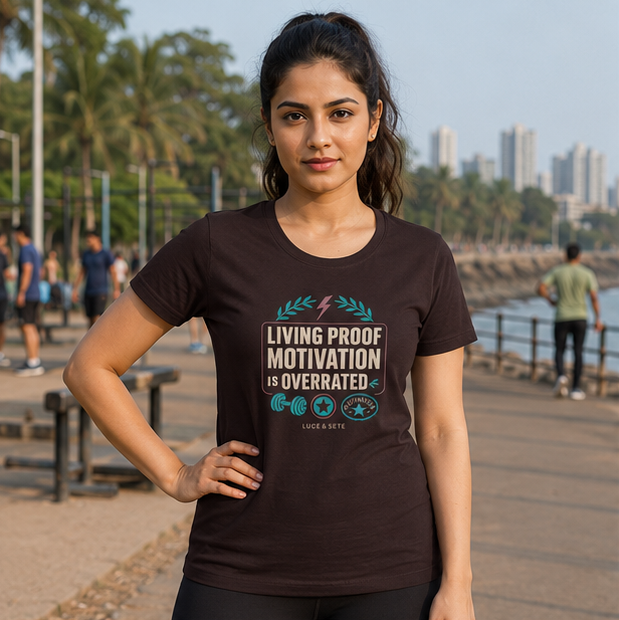 LUCE & SETE GPT mockup 1 - Living Proof Motivation Is Overrated Classic Graphic T-Shirt for Women | Discipline Streetwear - 101_9392650158317_womens-classic-t-shirt-79_NO_EXCUSES_GRID_20260607_093002_01_row1_col1.png