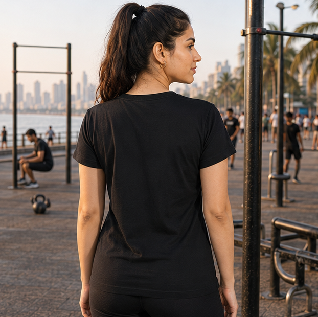 LUCE & SETE GPT mockup 1 - Strong Body Questionable Decisions Classic Graphic T-Shirt for Men & Women | Fitness Attitude Streetwear - 101_9392650289389_womens-classic-t-shirt-82_NO_EXCUSES_GRID_20260607_093748_03_row2_col1.png