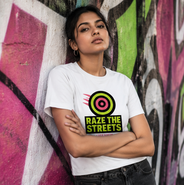 LUCE & SETE GPT mockup 1 - Raze The Streets Graphic T-Shirt for Men & Women | Bold Urban Streetwear - 265_9389895352557_unisex-stretch-t-shirt-168_BUILD_DIFF_GRID_20260602_192341_01_row1_col1.png