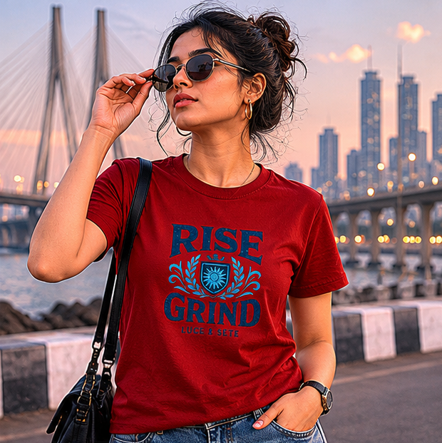 LUCE & SETE GPT mockup 1 - Rise Grind Motivational Graphic T-Shirt for Men & Women | Hustle Streetwear - 265_9389895680237_unisex-stretch-t-shirt-170_BUILD_DIFF_GRID_20260602_193020_02_row1_col2.png