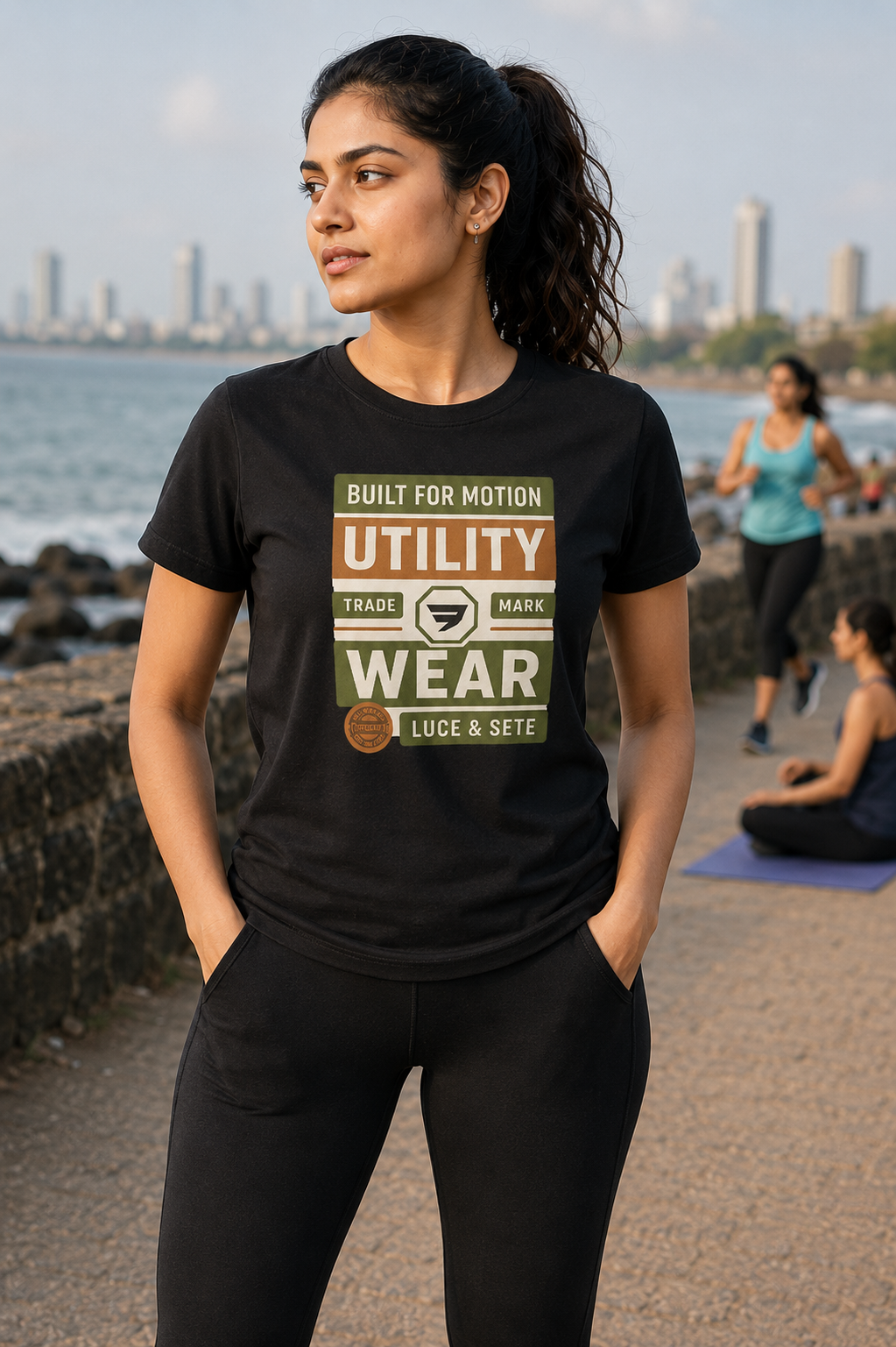 LUCE & SETE GPT mockup 1 - Built for Motion Utility Graphic T-Shirt for Men & Women | Functional Streetwear - 270_9388265603309_unisex-stretch-t-shirt-127_BUILD_DIFF_front_HERO_20260601_215334.png