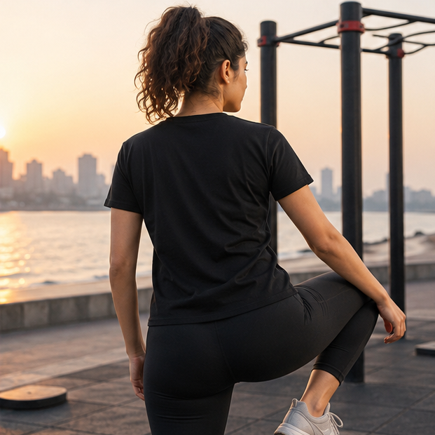 LUCE & SETE GPT mockup 1 - Rise Grind Motivational Graphic T-Shirt for Men & Women | Fitness Hustle Streetwear - 270_9388311478509_unisex-stretch-t-shirt-134_NO_EXCUSES_GRID_20260601_205146_04_row2_col2.png