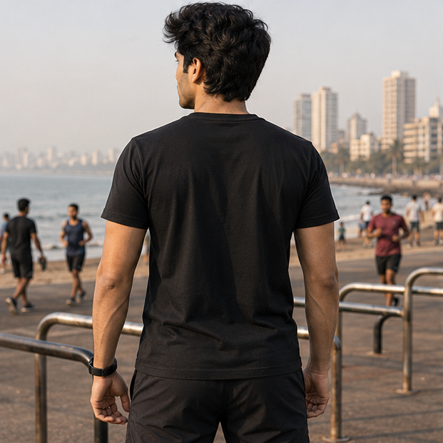 LUCE & SETE GPT mockup 1 - Fitness Is Life Graphic T-Shirt for Men & Women | Daily Workout Motivation - 270_9388321145069_unisex-stretch-t-shirt-142_NO_EXCUSES_GRID_20260601_205444_03_row2_col1.png