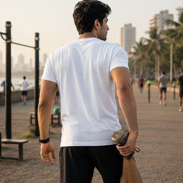 LUCE & SETE GPT mockup 1 - Fitness Is Life Graphic T-Shirt for Men & Women | Motivational Fitness Streetwear - 273_9388320194797_unisex-stretch-t-shirt-140_NO_EXCUSES_GRID_20260601_210405_04_row2_col2.png
