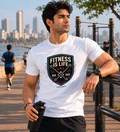 LUCE & SETE GPT mockup 1 - Fitness Is Life Graphic T-Shirt for Men & Women | Motivational Fitness Streetwear - 273_9388320194797_unisex-stretch-t-shirt-140_NO_EXCUSES_front_HERO_20260601_210601.png