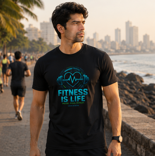 LUCE & SETE GPT mockup 1 - Fitness Is Life Graphic T-Shirt for Men & Women | Motivational Workout Streetwear - 274_9388319736045_unisex-stretch-t-shirt-139_NO_EXCUSES_GRID_20260601_210812_01_row1_col1.png