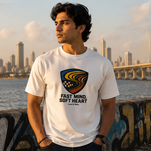 LUCE & SETE GPT mockup 1 - Fast Mind Soft Heart Graphic T-Shirt for Men & Women | Confident Streetwear - 275_9388262293741_unisex-stretch-t-shirt-113_BUILD_DIFF_GRID_20260601_184411_01_row1_col1.png