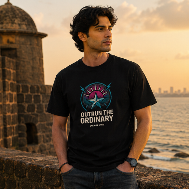 LUCE & SETE GPT mockup 1 - Outrun The Ordinary Graphic T-Shirt for Men & Women | Motivational Streetwear - 275_9388262326509_unisex-stretch-t-shirt-114_BUILD_DIFF_GRID_20260601_184718_01_row1_col1.png