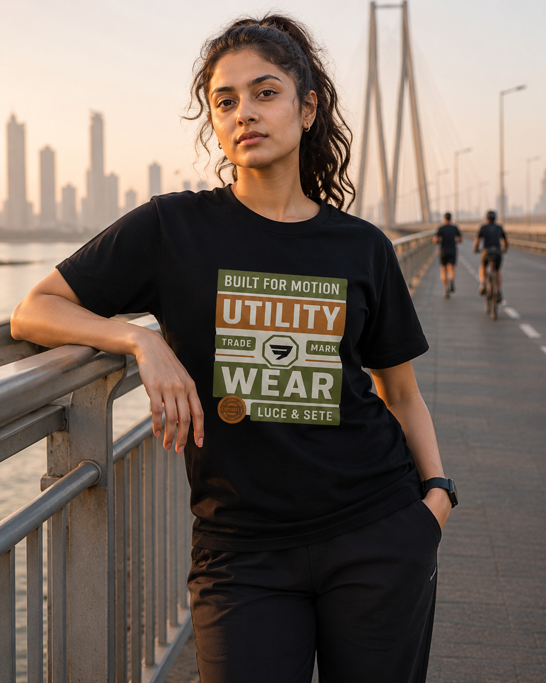 LUCE & SETE GPT mockup 1 - Built for Motion Utility Graphic T-Shirt for Men & Women | Functional Streetwear - 275_9388265603309_unisex-stretch-t-shirt-127_BUILD_DIFF_front_HERO_20260601_185701.png