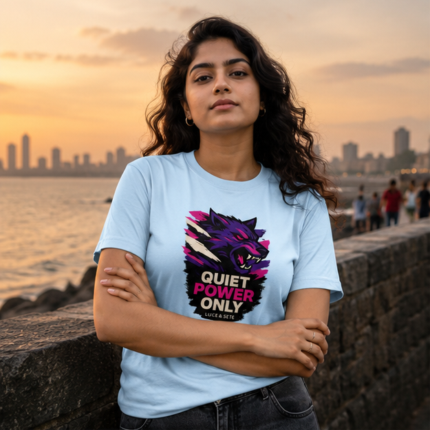 LUCE & SETE GPT mockup 1 - Quiet Power Only Graphic T-Shirt for Men & Women | Empowerment Streetwear - 275_9388265636077_unisex-stretch-t-shirt-128_BUILD_DIFF_GRID_20260601_185821_01_row1_col1.png