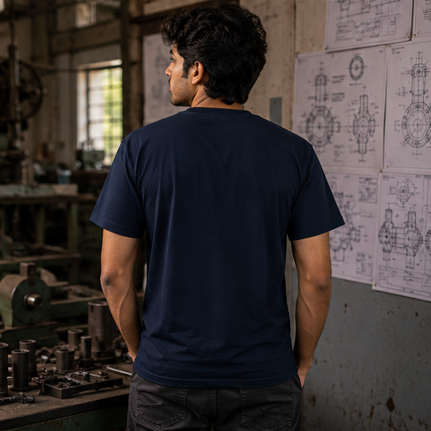 LUCE & SETE GPT mockup 1 - Built From Constraints Graphic T-Shirt for Men & Women | Engineering Pride Streetwear - 279_9388262949101_unisex-stretch-t-shirt-120_BUILD_DIFF_GRID_20260601_191257_04_row2_col2.png