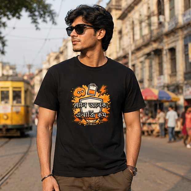 LUCE & SETE GPT mockup 1 - স্ট্রেন অনেক এনার্জি কম Graphic T-Shirt for Men & Women | Bengali Streetwear Statement - 369_9388126601453_unisex-stretch-t-shirt-111_BENGALI_GRID_20260601_143019_02_row1_col2.png