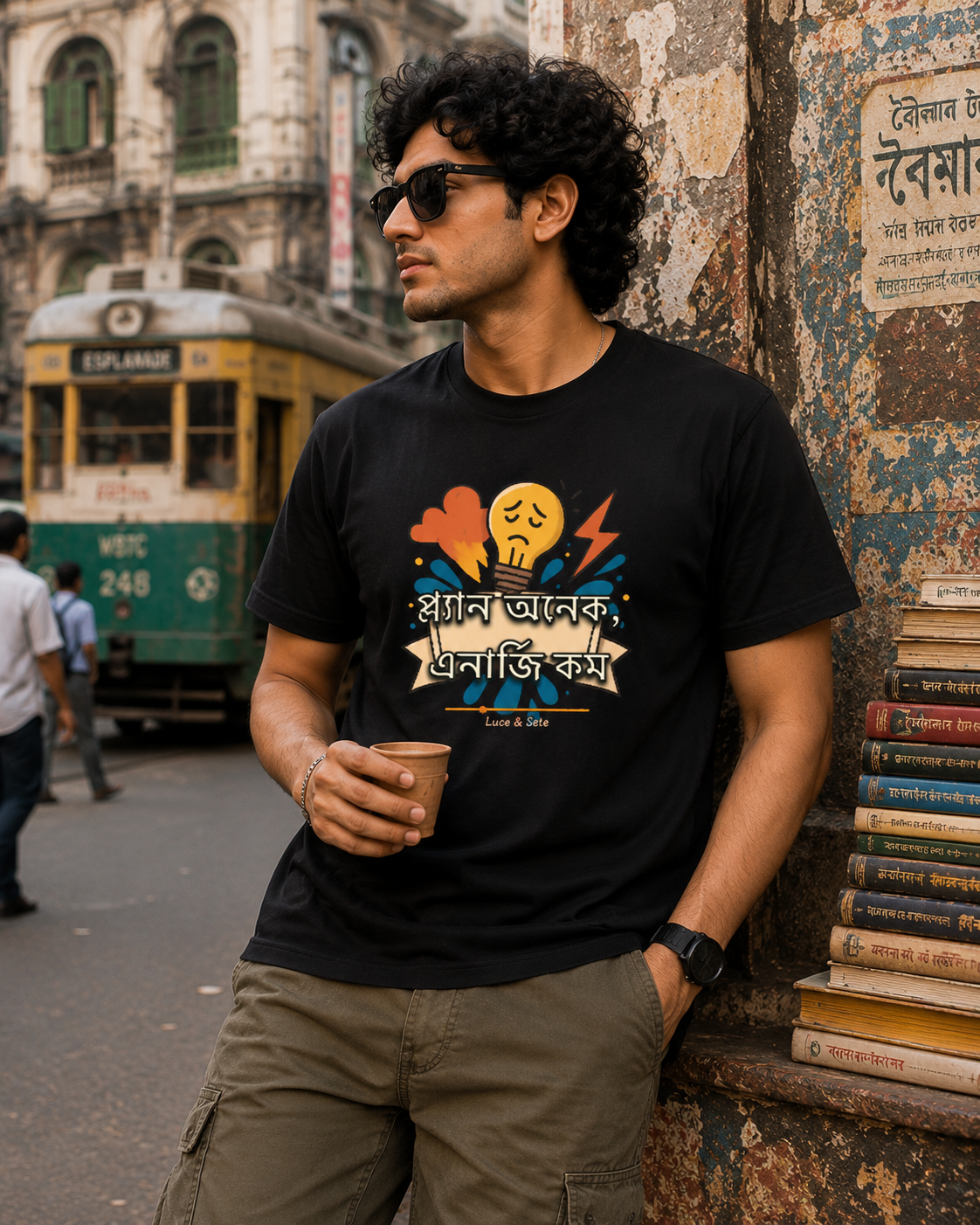 LUCE & SETE GPT mockup 1 - স্ট্রাগল অনেক এনার্জি কম Graphic T-Shirt for Men & Women | Bengali Streetwear Statement - 377_9388126503149_unisex-stretch-t-shirt-108_BENGALI_front_HERO_20260601_144643.png
