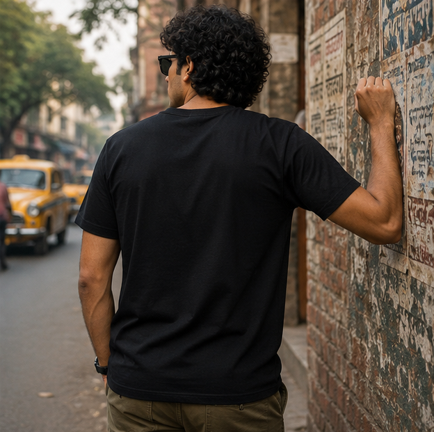 LUCE & SETE GPT mockup 1 - নিজের নিয়মে চলি Graphic T-Shirt for Men & Women | Bold Bengali Streetwear - 378_9388126470381_unisex-stretch-t-shirt-107_BENGALI_GRID_20260601_145057_04_row2_col2.png