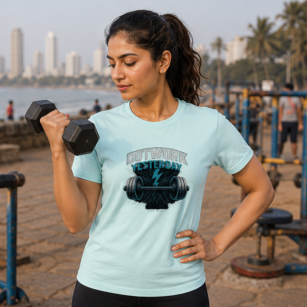LUCE & SETE GPT mockup 1 - Outwork Yesterday Motivational Graphic T-Shirt for Men & Women | Fitness Discipline Streetwear - 400_9388311314669_unisex-stretch-t-shirt-119_NO_EXCUSES_GRID_20260601_215757_02_row1_col2.png