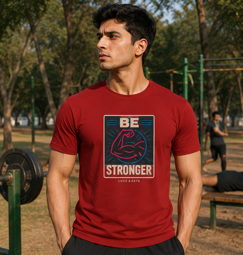 LUCE & SETE GPT mockup 1 - Be Stronger Motivational Graphic T-Shirt for Men & Women | Fitness Discipline Streetwear - 400_9388311576813_unisex-stretch-t-shirt-136_NO_EXCUSES_GRID_20260601_220245_01_row1_col1.png