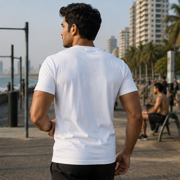 LUCE & SETE GPT mockup 1 - Grit Over Comfort Graphic T-Shirt for Men & Women | Fitness Motivation Streetwear - 405_9388311511277_unisex-stretch-t-shirt-135_NO_EXCUSES_GRID_20260601_221037_04_row2_col2.png
