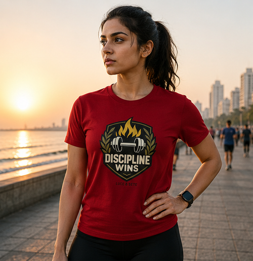 LUCE & SETE GPT mockup 1 - Discipline Wins Graphic T-Shirt for Men & Women | Motivational Fitness Streetwear - 407_9388311380205_unisex-stretch-t-shirt-132_NO_EXCUSES_GRID_20260601_221344_01_row1_col1.png