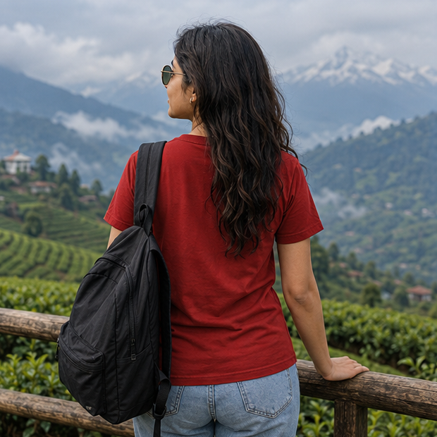 LUCE & SETE GPT mockup 1 - মন খারাপ? পাহাড়ে চলো Graphic T-Shirt for Men & Women | Bengali Travel Streetwear - 440_9389666468077_unisex-stretch-t-shirt-153_BENGALI_GRID_20260602_092657_03_row2_col1.png