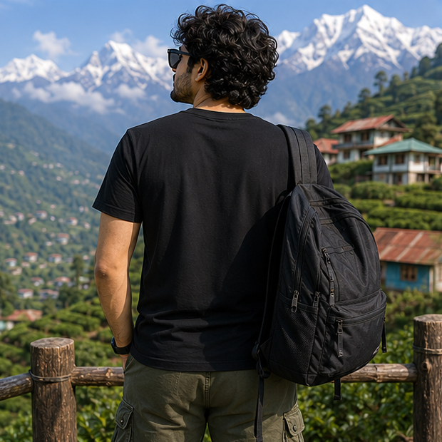 LUCE & SETE GPT mockup 1 - পাহাড়ের কাছে হার মানি Graphic T-Shirt for Men & Women | Travel & Adventure Streetwear - 443_9389663551725_unisex-stretch-t-shirt-147_BENGALI_GRID_20260602_093415_03_row2_col1.png