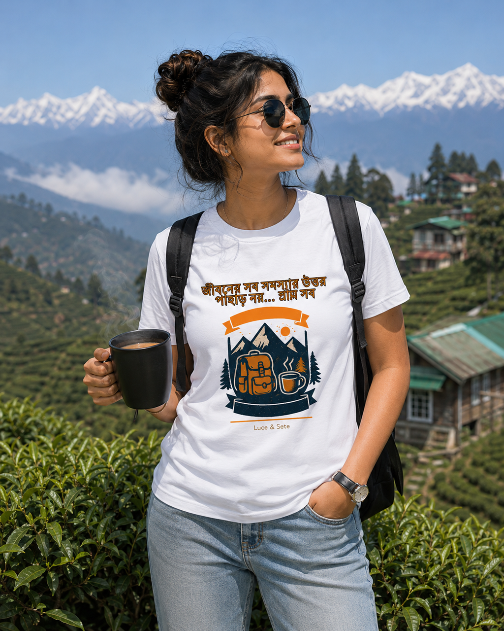 LUCE & SETE GPT mockup 1 - Mountain Adventure Bengali Quote Graphic T-Shirt for Men & Women | Motivational Streetwear - 453_9389700186349_unisex-stretch-t-shirt-158_BENGALI_front_HERO_20260602_104509.png