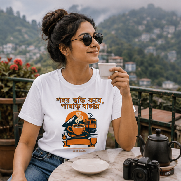 LUCE & SETE GPT mockup 1 - শহর কাঁটু করে পাহাড়ি বাঁচায় Graphic T-Shirt for Men & Women | Bengali Pride Streetwear - 456_9389699694829_unisex-stretch-t-shirt-155_BENGALI_GRID_20260602_105539_02_row1_col2.png