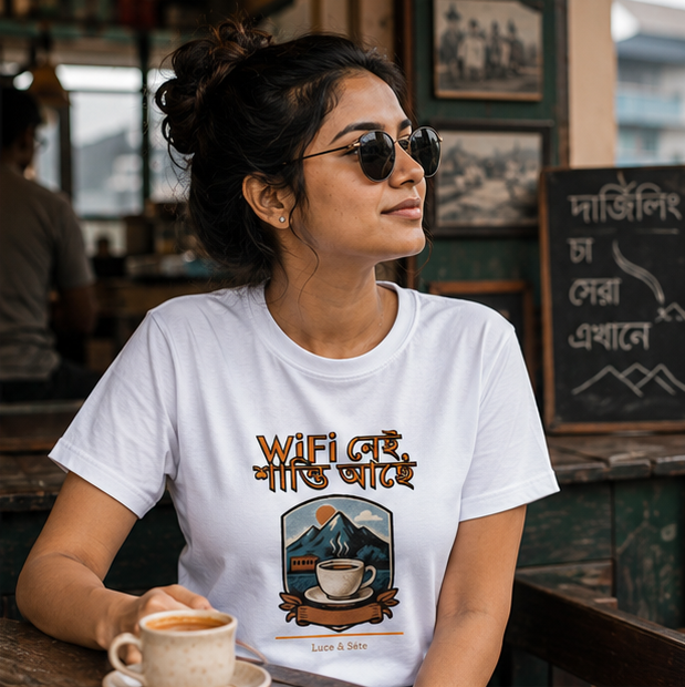 LUCE & SETE GPT mockup 1 - WiFi নেই শান্তি আছে Graphic T-Shirt for Men & Women | Bengali Peace Streetwear - 459_9389699825901_unisex-stretch-t-shirt-156_BENGALI_GRID_20260602_110221_02_row1_col2.png