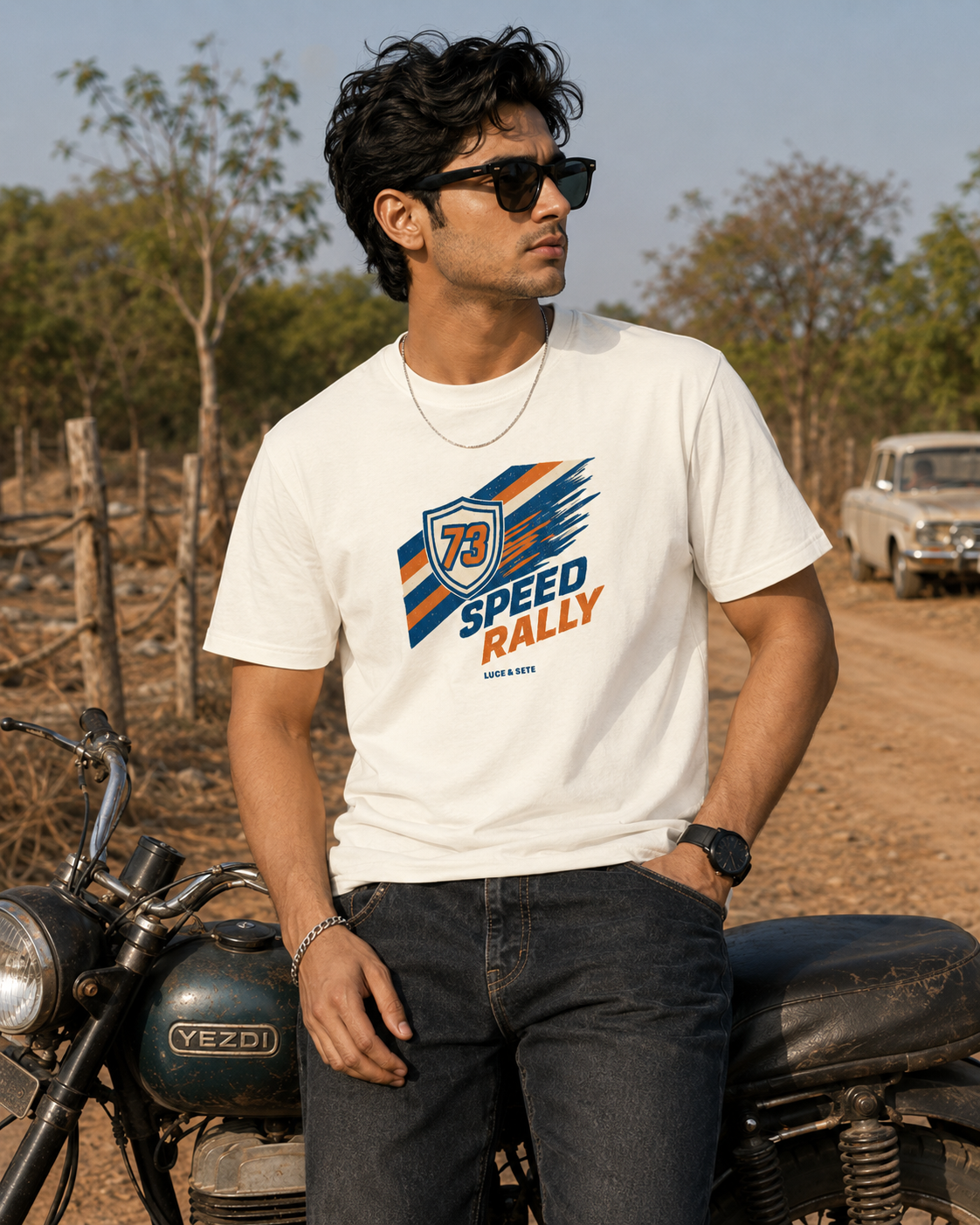 LUCE & SETE GPT mockup 1 - 73 Speed Rally Classic Graphic T-Shirt for Men | Vintage Racing Streetwear - 470_9391064776941_unisex-classic-crew-t-shirt-25_TRAVEL_front_HERO_20260604_205654.png