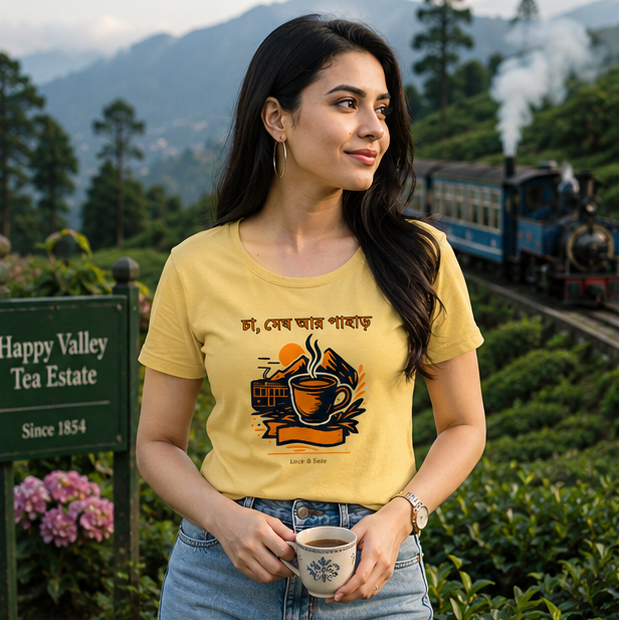 LUCE & SETE GPT mockup 1 - Tea Sage and Mountains Classic Graphic T-Shirt for Women | Bengali Cozy Streetwear - 470_9391315779821_womens-classic-t-shirt-41_BENGALI_GRID_20260604_232143_01_row1_col1.png