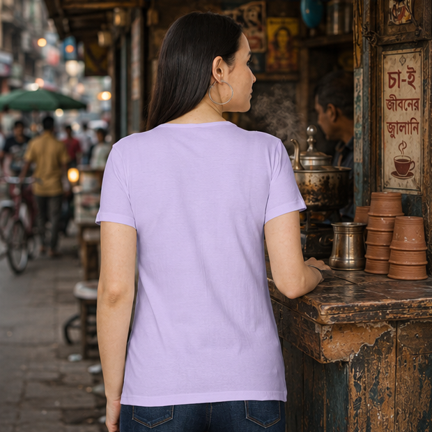 LUCE & SETE GPT mockup 1 - কাজ কম চা বেশি চাই Classic Graphic T-Shirt for Women | Bengali Tea Lover Streetwear - 470_9391401697517_womens-classic-t-shirt-57_BENGALI_GRID_20260605_060551_04_row2_col2.png