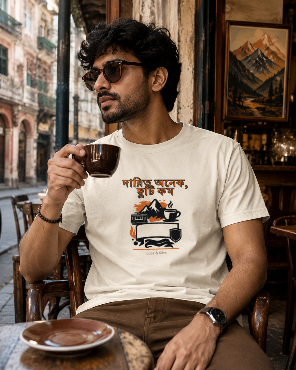LUCE & SETE GPT mockup 1 - দায়িত্ব অনেক ছুট কম Classic Graphic T-Shirt for Men | Bengali Pride Streetwear - 470_9391404581101_unisex-classic-crew-t-shirt-50_BENGALI_front_HERO_20260605_083000.png