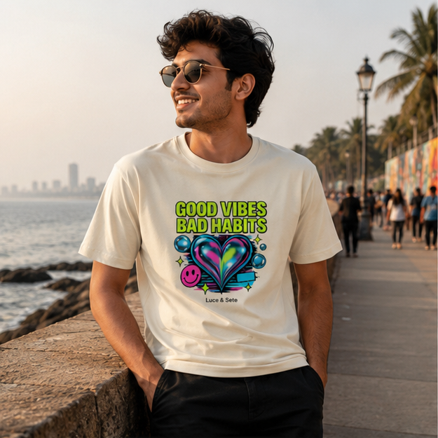 LUCE & SETE GPT mockup 1 - Good Vibes Bad Habits Classic Graphic T-Shirt for Men | Playful Attitude Streetwear - 476_9390858371309_unisex-classic-crew-t-shirt-7_TRAVEL_GRID_20260603_233351_01_row1_col1.png