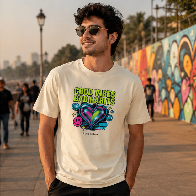 LUCE & SETE GPT mockup 1 - Good Vibes Bad Habits Classic Graphic T-Shirt for Men | Playful Attitude Streetwear - 476_9390858371309_unisex-classic-crew-t-shirt-7_TRAVEL_GRID_20260603_233351_02_row1_col2.png