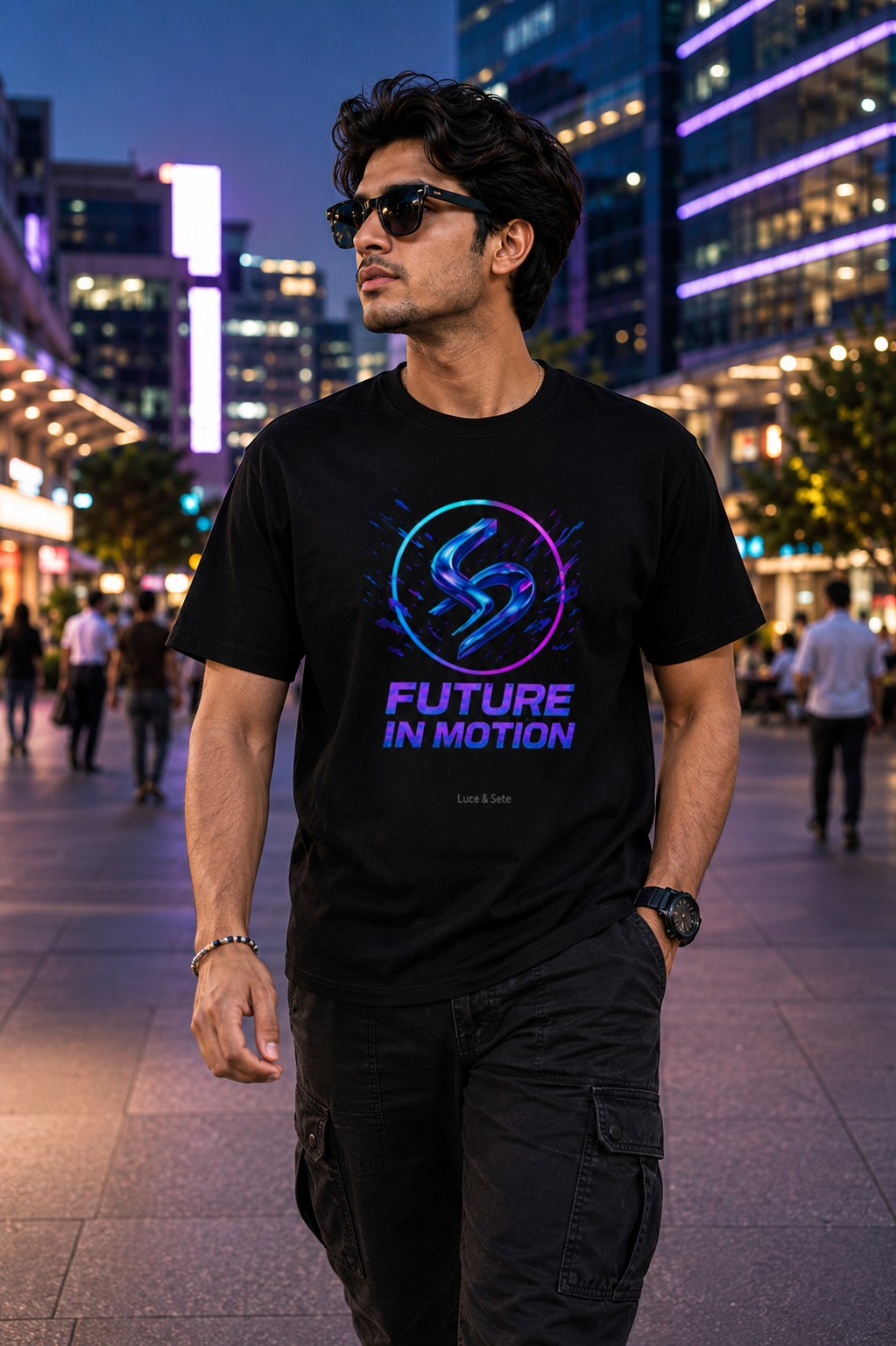 LUCE & SETE GPT mockup 1 - Future in Motion Classic Graphic T-Shirt for Men | Dynamic Streetwear - 476_9390858895597_unisex-classic-crew-t-shirt-12_TRAVEL_front_HERO_20260603_234656.png