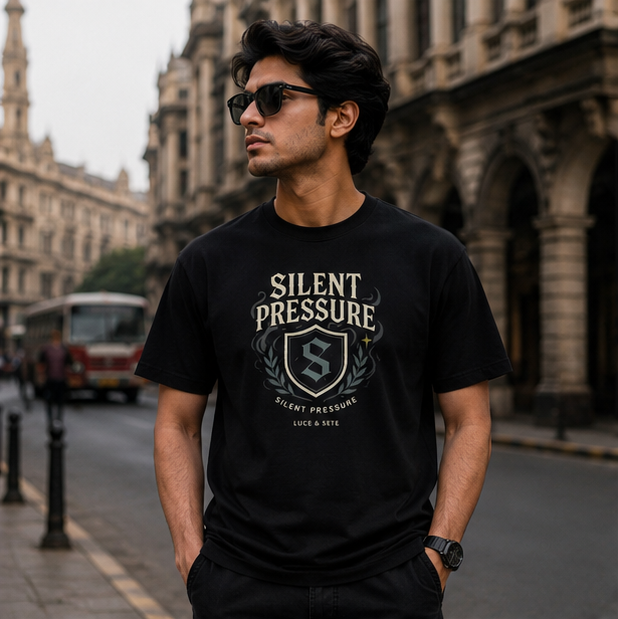 LUCE & SETE GPT mockup 1 - Silent Pressure Shield Classic Graphic T-Shirt for Men | Subtle Strength Streetwear - 476_9390858961133_unisex-classic-crew-t-shirt-13_TRAVEL_GRID_20260603_234849_01_row1_col1.png