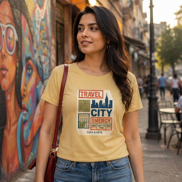 LUCE & SETE GPT mockup 1 - Travel City Energy Classic Graphic T-Shirt for Women | Urban Exploration Streetwear - 476_9390870462701_womens-classic-t-shirt-3_TRAVEL_GRID_20260604_075022_01_row1_col1.png
