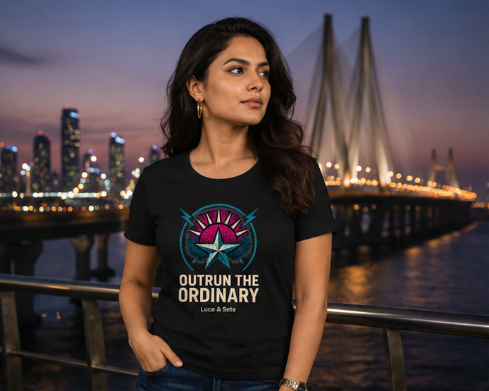 LUCE & SETE GPT mockup 1 - Outrun The Ordinary Classic Graphic T-Shirt for Women | Motivational Streetwear - 476_9390870954221_womens-classic-t-shirt-6_TRAVEL_GRID_20260604_075929_01_row1_col1.png