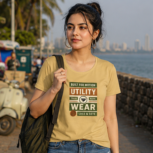 LUCE & SETE GPT mockup 1 - Utility Wear Classic Graphic T-Shirt for Women | Functional Everyday Comfort - 476_9390871412973_womens-classic-t-shirt-11_TRAVEL_GRID_20260604_114839_01_row1_col1.png