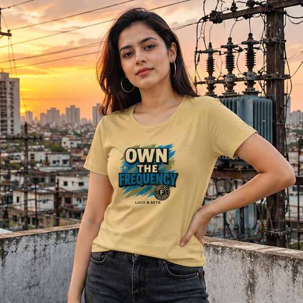 LUCE & SETE GPT mockup 1 - Own The Frequency Classic Graphic T-Shirt for Women | Empowerment Streetwear - 476_9390871773421_womens-classic-t-shirt-15_TRAVEL_GRID_20260604_004857_02_row1_col2.png
