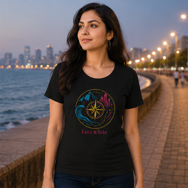 LUCE & SETE GPT mockup 1 - Travel Compass Graphic Classic T-Shirt for Women | Adventure Streetwear - 476_9390892581101_womens-classic-t-shirt-22_TRAVEL_GRID_20260604_105701_02_row1_col2.png