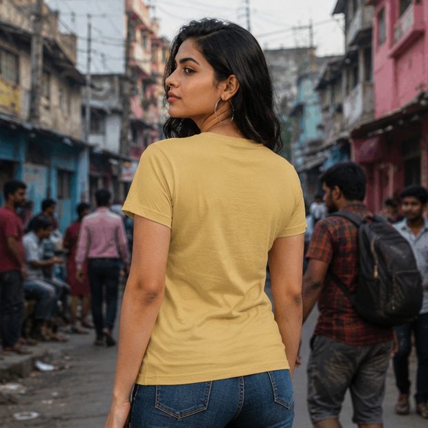 LUCE & SETE GPT mockup 1 - Fight The Power Classic Graphic T-Shirt for Women | Empowerment Statement T-Shirt - 476_9390893957357_womens-classic-t-shirt-28_TRAVEL_GRID_20260604_010825_04_row2_col2.png