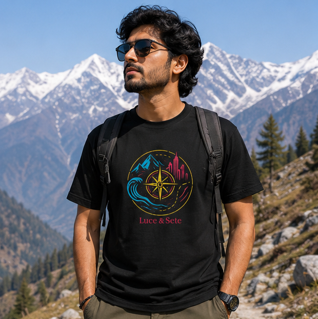 LUCE & SETE GPT mockup 1 - Travel Freedom Compass Classic Graphic T-Shirt for Men | Adventure Streetwear - 476_9391064613101_unisex-classic-crew-t-shirt-21_TRAVEL_GRID_20260604_212747_01_row1_col1.png
