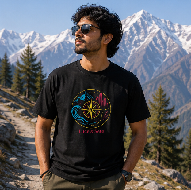 LUCE & SETE GPT mockup 1 - Travel Freedom Compass Classic Graphic T-Shirt for Men | Adventure Streetwear - 476_9391064613101_unisex-classic-crew-t-shirt-21_TRAVEL_GRID_20260604_212747_02_row1_col2.png