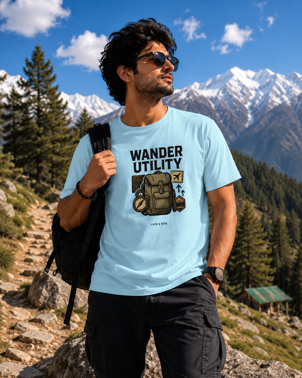 LUCE & SETE GPT mockup 1 - Wander Utility Classic Graphic T-Shirt for Men | Travel Adventure Streetwear - 476_9391065202925_unisex-classic-crew-t-shirt-35_TRAVEL_front_HERO_20260604_223350.png