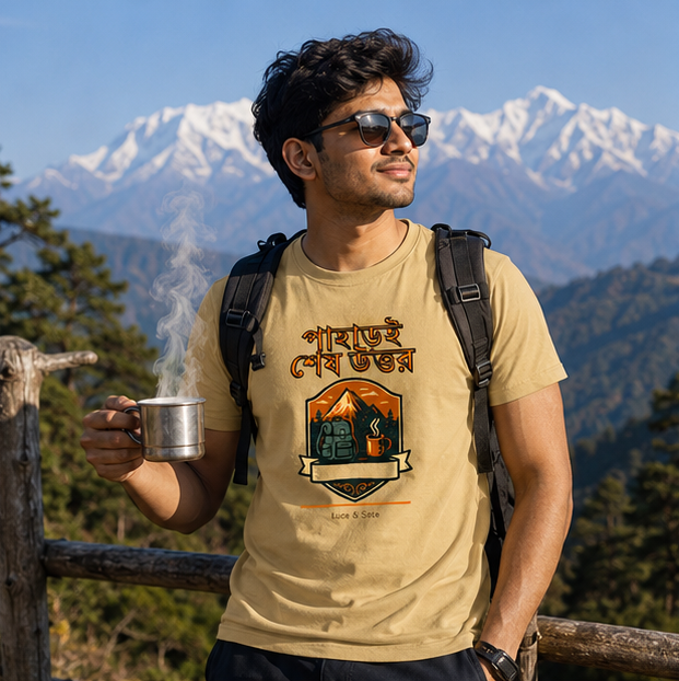 LUCE & SETE GPT mockup 1 - পাহাড়ই শেষ উত্তর Classic Graphic T-Shirt for Men | Bengali Mountain Adventure - 476_9391238742253_unisex-classic-crew-t-shirt-38_BENGALI_GRID_20260604_233109_01_row1_col1.png