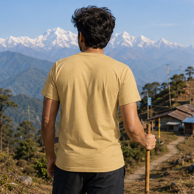 LUCE & SETE GPT mockup 1 - পাহাড়ই শেষ উত্তর Classic Graphic T-Shirt for Men | Bengali Mountain Adventure - 476_9391238742253_unisex-classic-crew-t-shirt-38_BENGALI_GRID_20260604_233109_03_row2_col1.png