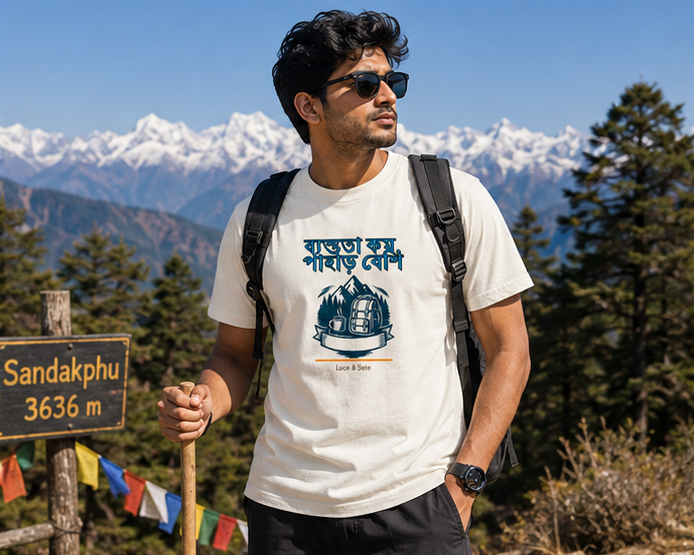 LUCE & SETE GPT mockup 1 - Less Busy More Mountains Classic Graphic T-Shirt for Men | Bengali Travel Freedom - 476_9391238938861_unisex-classic-crew-t-shirt-39_BENGALI_GRID_20260604_233500_01_row1_col1.png