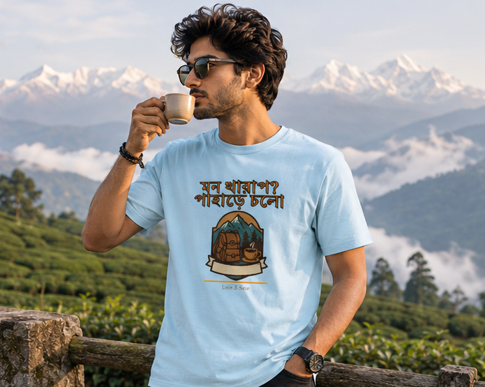 LUCE & SETE GPT mockup 1 - মন খারাপ? পাহাড়ে চলো Classic Graphic T-Shirt for Men | Bengali Travel Streetwear - 476_9391314665709_unisex-classic-crew-t-shirt-41_BENGALI_GRID_20260604_234237_02_row1_col2.png