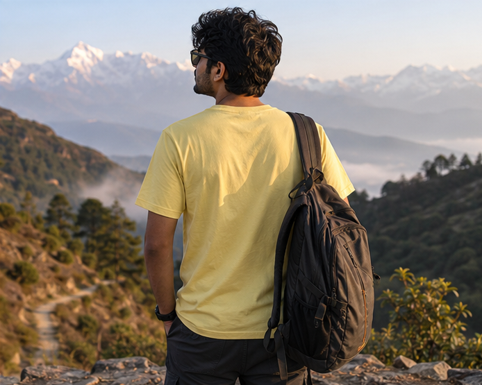 LUCE & SETE GPT mockup 1 - পাহাড়ে গেলে মন ভালো হয় Classic Graphic T-Shirt for Men | Bengali Travel Vibes - 476_9391314796781_unisex-classic-crew-t-shirt-44_BENGALI_GRID_20260604_234531_04_row2_col2.png