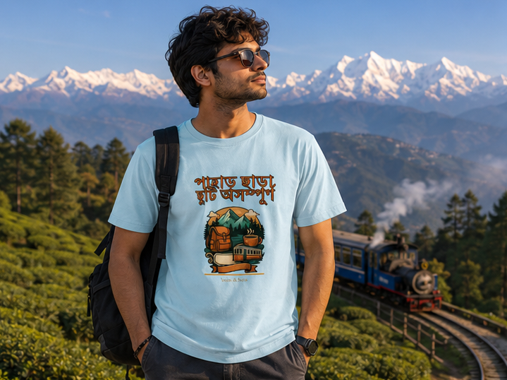 LUCE & SETE GPT mockup 1 - পাহাড় ছাড়া ছুটি অসম্পূর্ণ Classic Graphic T-Shirt for Men | Bengali Travel Statement - 476_9391314862317_unisex-classic-crew-t-shirt-45_BENGALI_GRID_20260604_234855_01_row1_col1.png